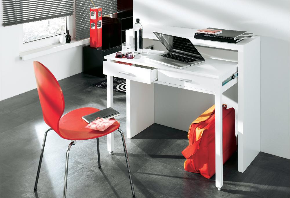 Mesa de escritorio extensible Seven (L x An x Al: 36 x 99 x 88 cm, Blanco), BAUHAUS