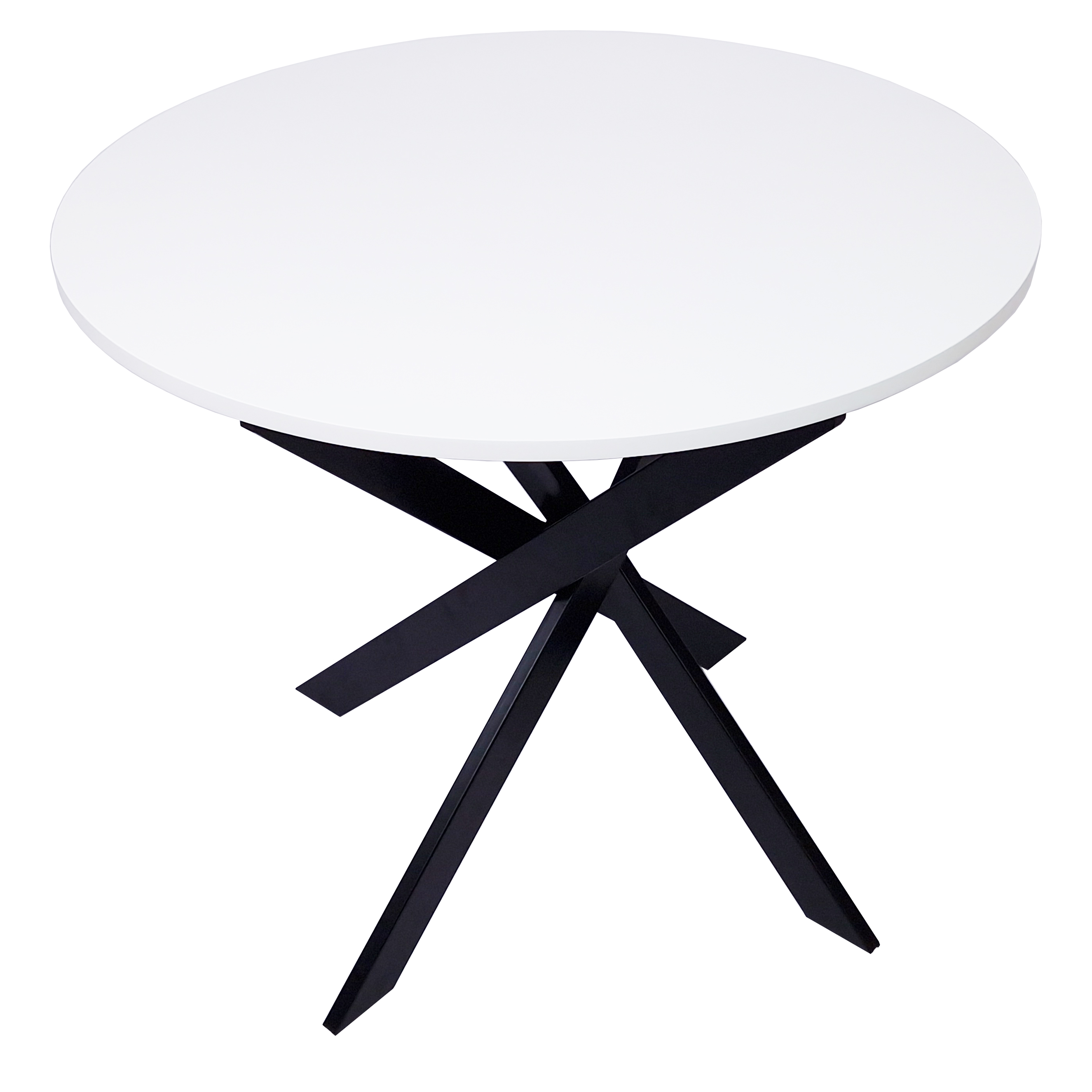 Table à manger ronde Ø90cm fixe couleur blanc