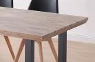 Table ROMA, couleur chêne/noir 150x90x77cm