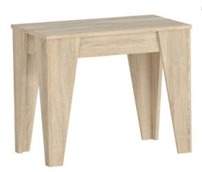 Table, Console de salle à manger extensible avec rallonges jusqu'à 146 cm, couleur chêne, Dimensions fermée : 90x53.6x74 cm.