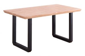 Table ROMA, couleur chêne/noir 150x90x77cm | TABLE