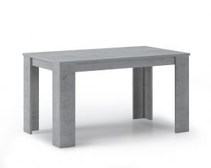 Table à manger WIND 140 cm, couleur CIMENT, Taille : 80 L x 138 L 75 cm H